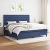 3142047 vidaXL Divan Bed with Mattress Blue 200x200 Cm Fabric