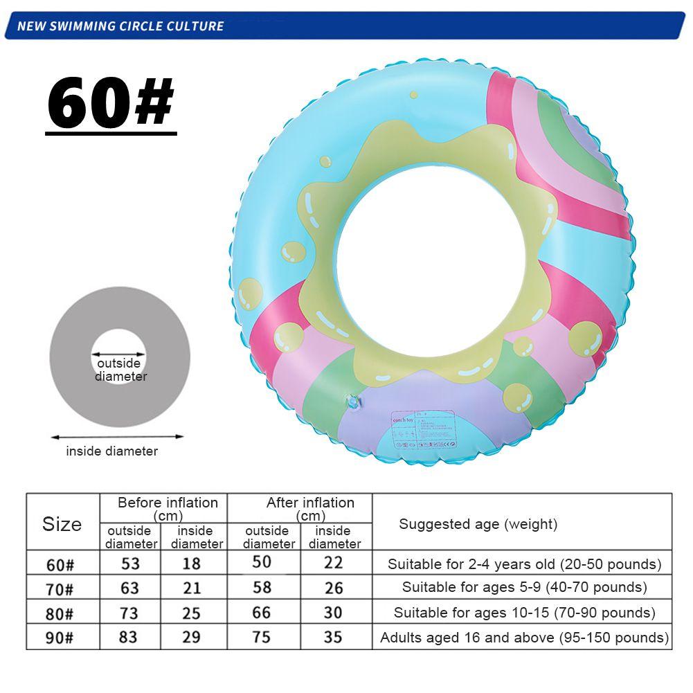 Inflatable Swim Ring PVC Swimming Ring Summer Floating Rings For Children Kids Adult Swimming Circle Pool Float Water Park Toys