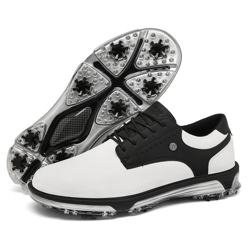 New golf shoes men's British wind fixed nails waterproof and non-slip integrated nails golf shoes batch