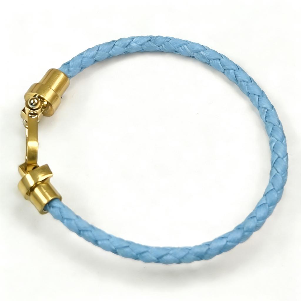 European and American Fashion U-shaped Bracelets Multi-color Braided Leather Rope Magnet Buckle Horseshoe Bracelet Personality Trend