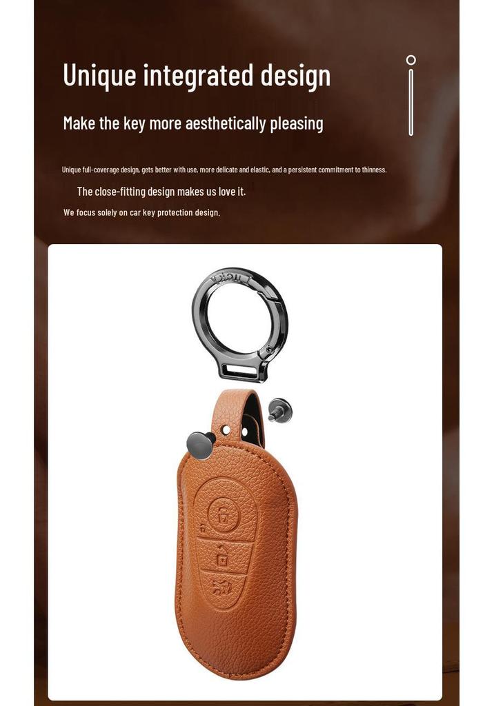 Mercedes-Benz Key Case Set for E-Class, C-Class, E300L, GLC300, C260L, S-Class, and GLE - Unisex Shell Buckle Accessory.