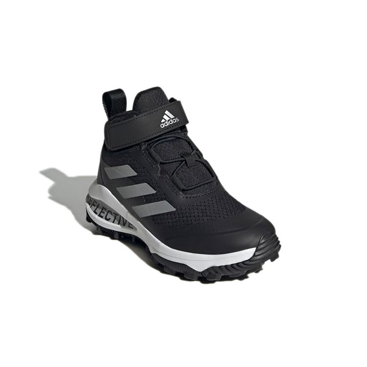 Adidas Fortarun All Terrain K Antiderrapantes Duráveis Cano Médio Sapatos de Corrida para Crianças Sapatos de Corrida para Crianças Preto Cinza GZ0165