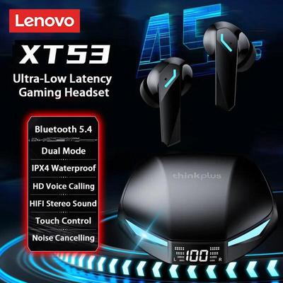 Căști originale Lenovo XT53 Actualizare fără fir Căști Bluetooth 5.4 Căști pentru jocuri cu latență scăzută Căști LED cu reducere a zgomotului Nou