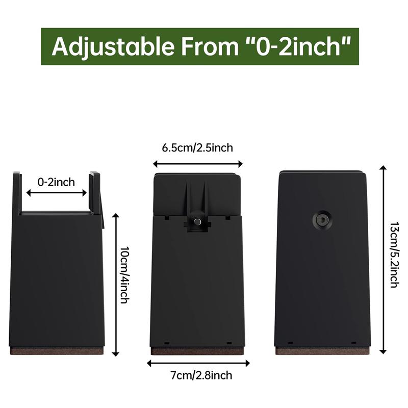 Good-Bed Risers, 4 Inch Adjustable Desk Riser Blocks With Screw Clamp 4 Pack Heavy Duty Chair Raisers Fits 0-2 Inch Widths Durab