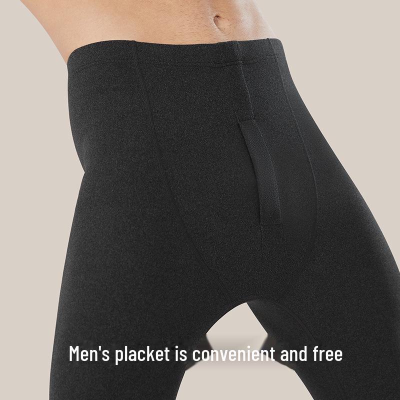 "Men's Seamless Slim Fit Warm Trousers for Autumn and Winter"