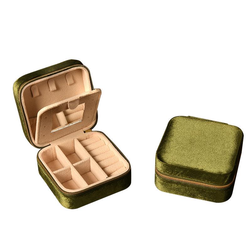 INS Round Mini Travel Jewelry Gift Box: Compact Ring Storage Case