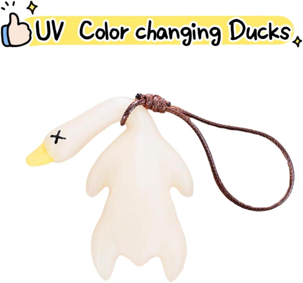 "New Model"Color-Changing Roast Duck, Uv Sensor, Keychain Pendant, Car Pendant That Changes Color When Exposed To Sunlight