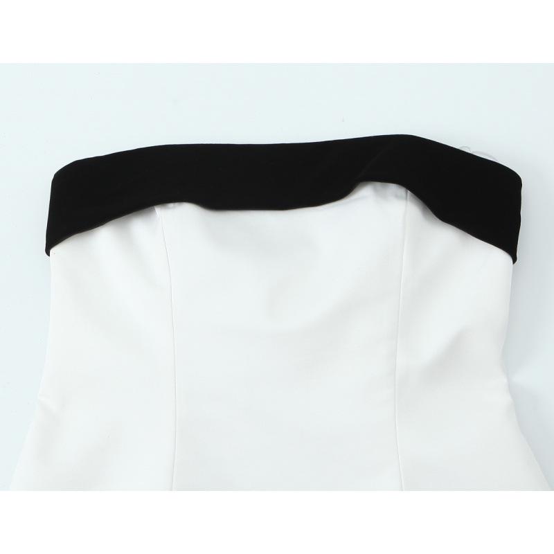 Top bandeau sexy de otoño para mujer con decoración de lazo