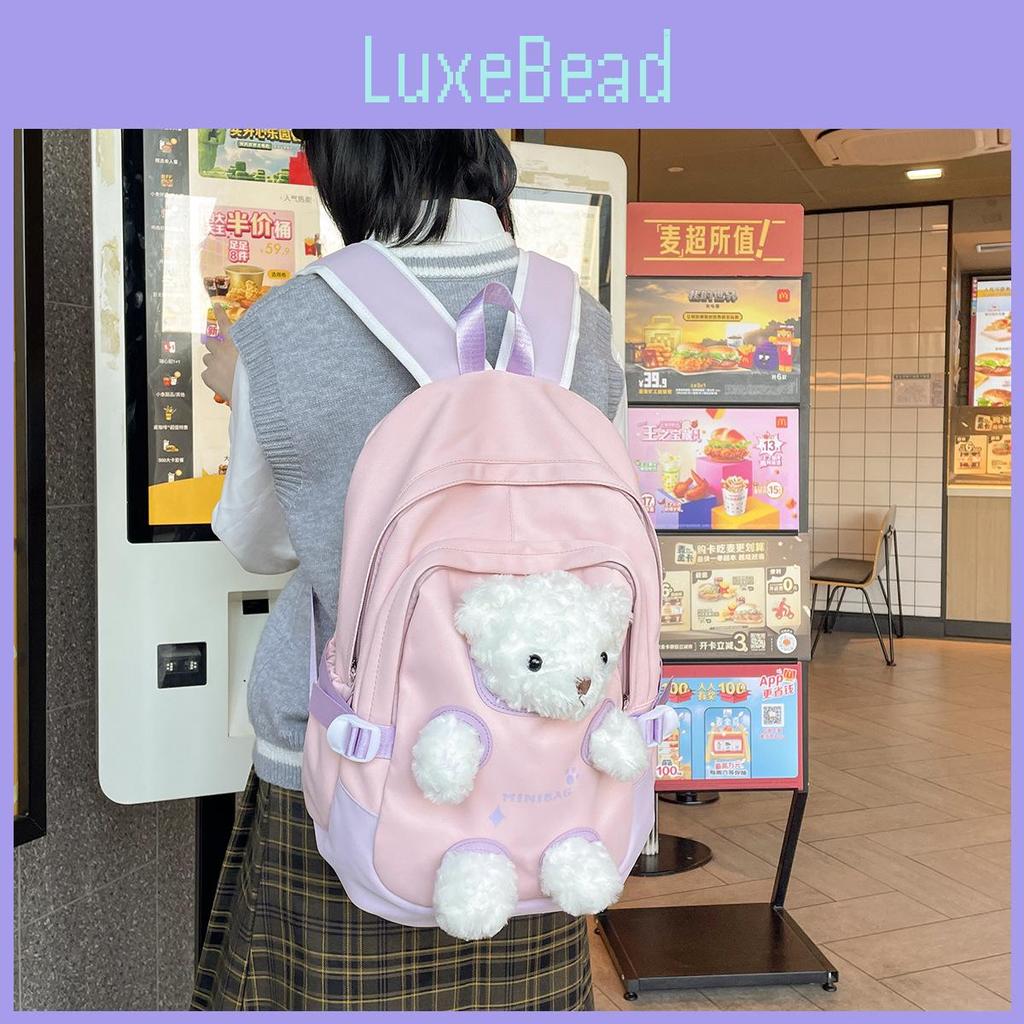 Student Bear Little Schoolbag Large Capacity Backpack Outdoor Leisure Bag Travel