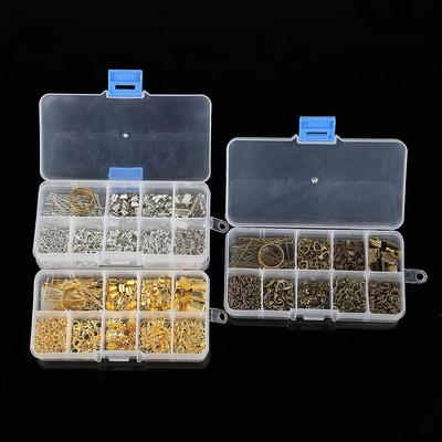 1 Box Legierung Zubehör Schmuck Set Jump Ringe Karabinerverschluss Verlängern Kette Schnalle Ohr Haken T-Pin Für DIY schmuck Machen