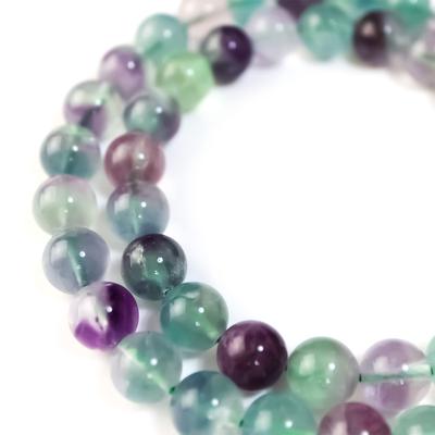 Natürlicher Stein Fluorit Armband Perlen, 10mm, Einzelstrang (Ca.. 38 Perlen), Kraftstein, Handwerk, Handgefertigter Schmuck, Funkelnd Rund, NS-039