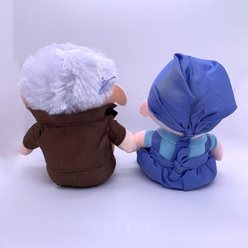2 unidades/juego 14/20 cm Juguetes la Película UP Carl Abuelo Abuela Dibujos Animados Rellenos Suaves de Felpa Carl Up Peluches Regalos para Niños