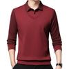 Uomo Autunno Primavera Camicia Collo Turn-down Finto Due Pezzi Maglione Patchwork Taglie Forti Righe Bottoni Stile Formale Business Uomo Top Ufficio