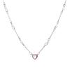 VOYAGE Pink Heart & Pearl Pendant Necklace - Elegant Women's Luxury Choker