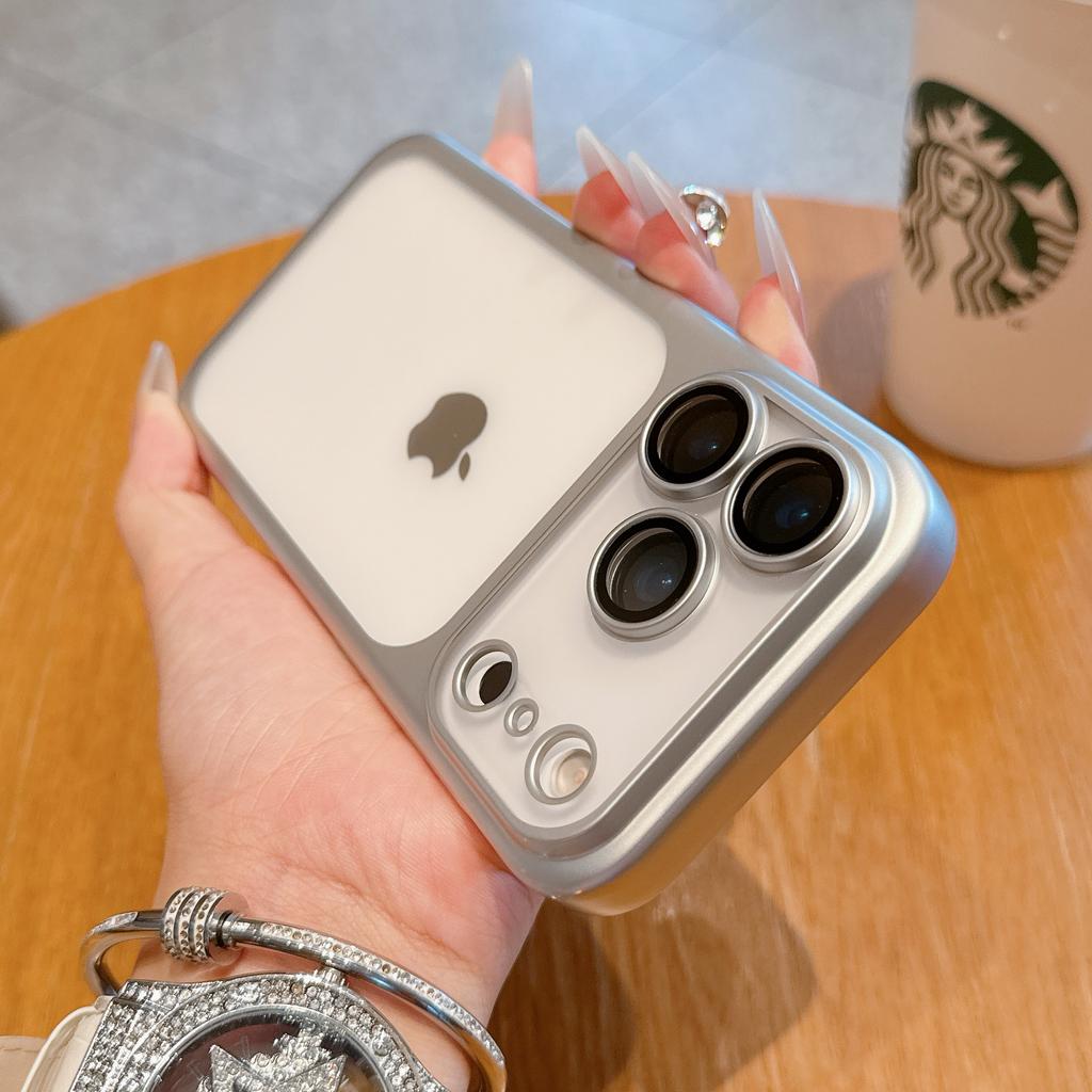 Luxury Plating Matte Transparent Wireless Charging Phone Case For iPhone 17 16 15 14 13 Pro Max Air Plus Shockproof Clear Cover
