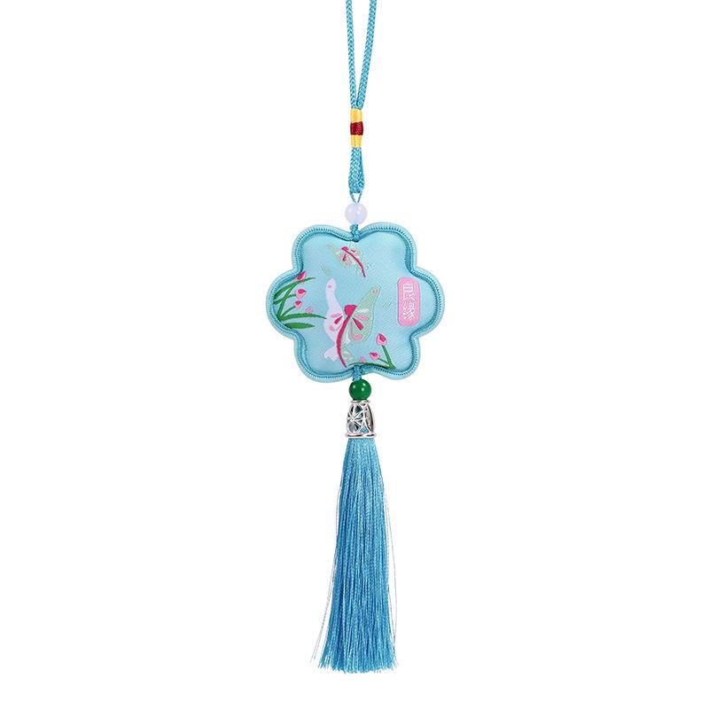 Chinese Brocade Tassel Sachet: New Year Charm Pendant with Ancient Style Scent