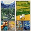 1 Stück Van Gogh Meisterwerk Poster Selbstklebend Kunst Wasserdicht Papier Aufkleber Kaffeehaus Bar Raum Wanddekor