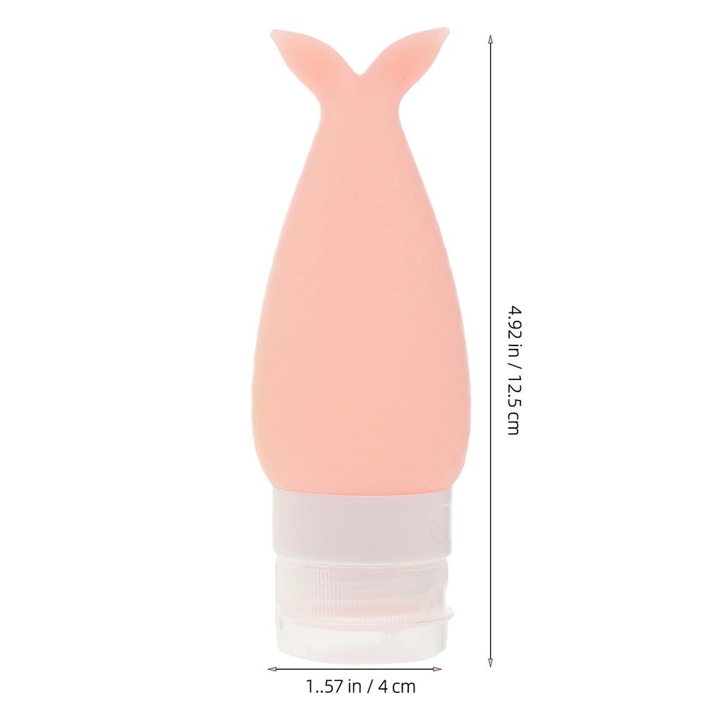 3Pcs Silicone Travel Bottles Set Cartoon Refillable Leak-Proof Containers Portable Sub Packing Empty Lotion Shampoo Dispenser