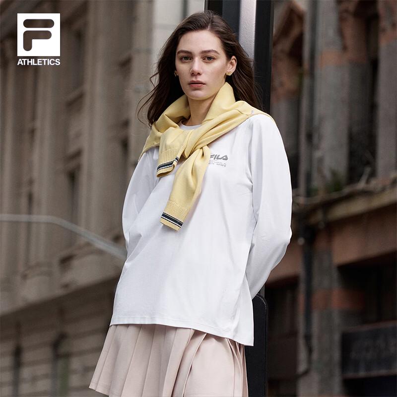 FILA Unisex Round Neck Moisture-Wicking Long Sleeve T-Shirt