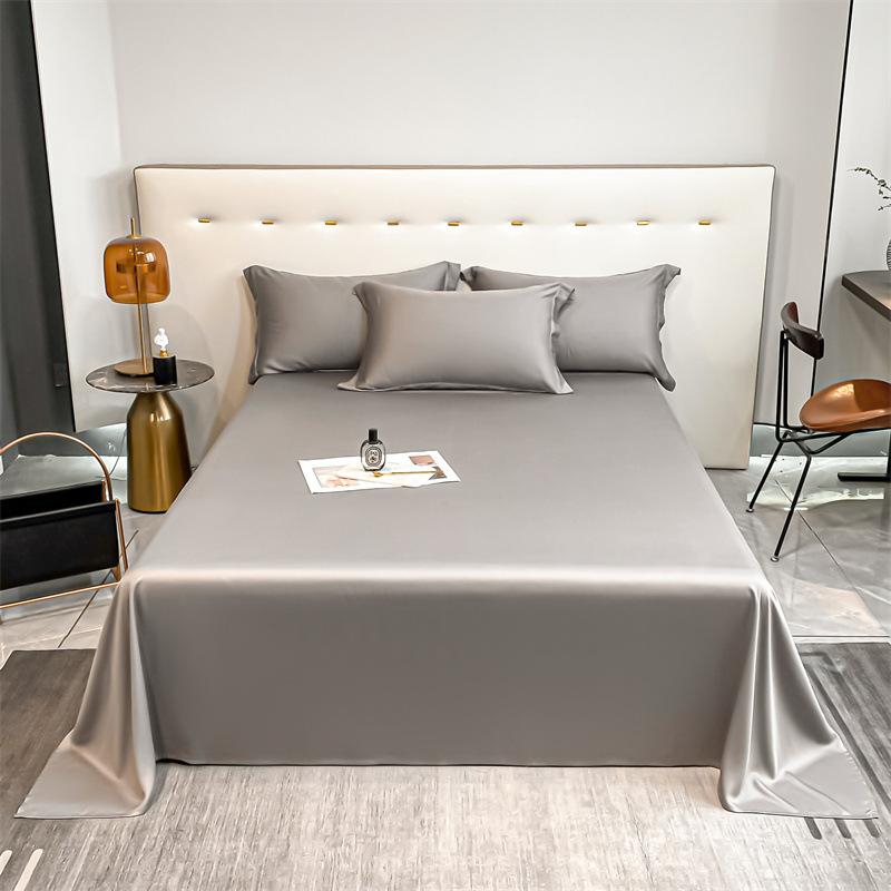 Nové bavlněné prostěradlo s hustotou 100 vláken, jednobarevné, s vysokým počtem vláken, husté, celobavlněné, lehce luxusní prostěradlo, studentská kolej, jednolůžkové, dvoulůžkové, sada