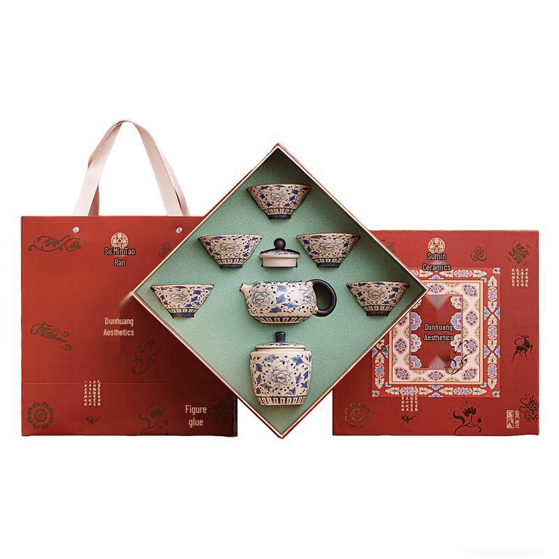 Dunhuang Aesthetic Ceramic Tea Set