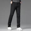 FAPAI Men's Winter Fleece-Lined Straight-Leg Business Dress Pants