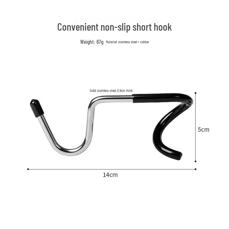 

Крюк S-образной формы из нержавеющей стали с противоскользящим покрытием, с подсветкой и полкой для хранения