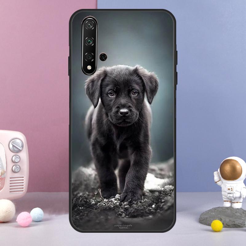 Black Labrador Dog For Huawei Nova 12i 12s 11i 8i 7i 9 10 SE Y60 Y61 Y70 Y72 Y73 Y90 Y91 P20 P30 P40 Lite Case
