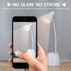 LED Rechargeable Touch Dimmable Desk Lamp with Flexible Neck and Pen Holder for Office Study Bedroom Lighting