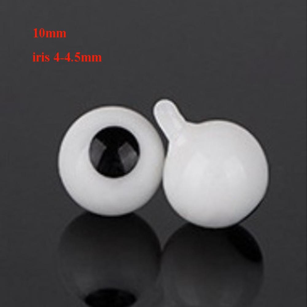 4mm 6mm 8mm 10mm Glass Eyes Eyeball Handle Style Black DIY Doll Making Crafts Accessories Safety Animal Toys