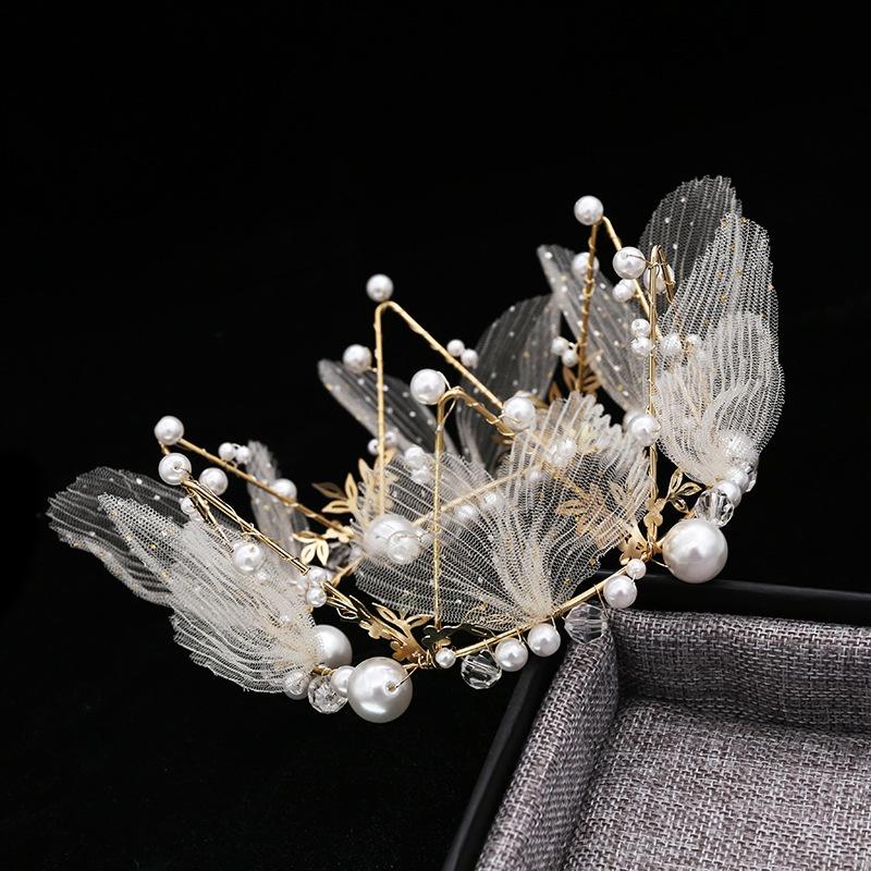 Original Valentine's Day Flower Bouquet Gauze Crown Birthday Cake Decoration Beautiful Party Dress Up Plug-in Gift LS