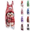 Women's Vintage Christmas Print Cotton Linen Loose Fit Overalls Jumpsuit