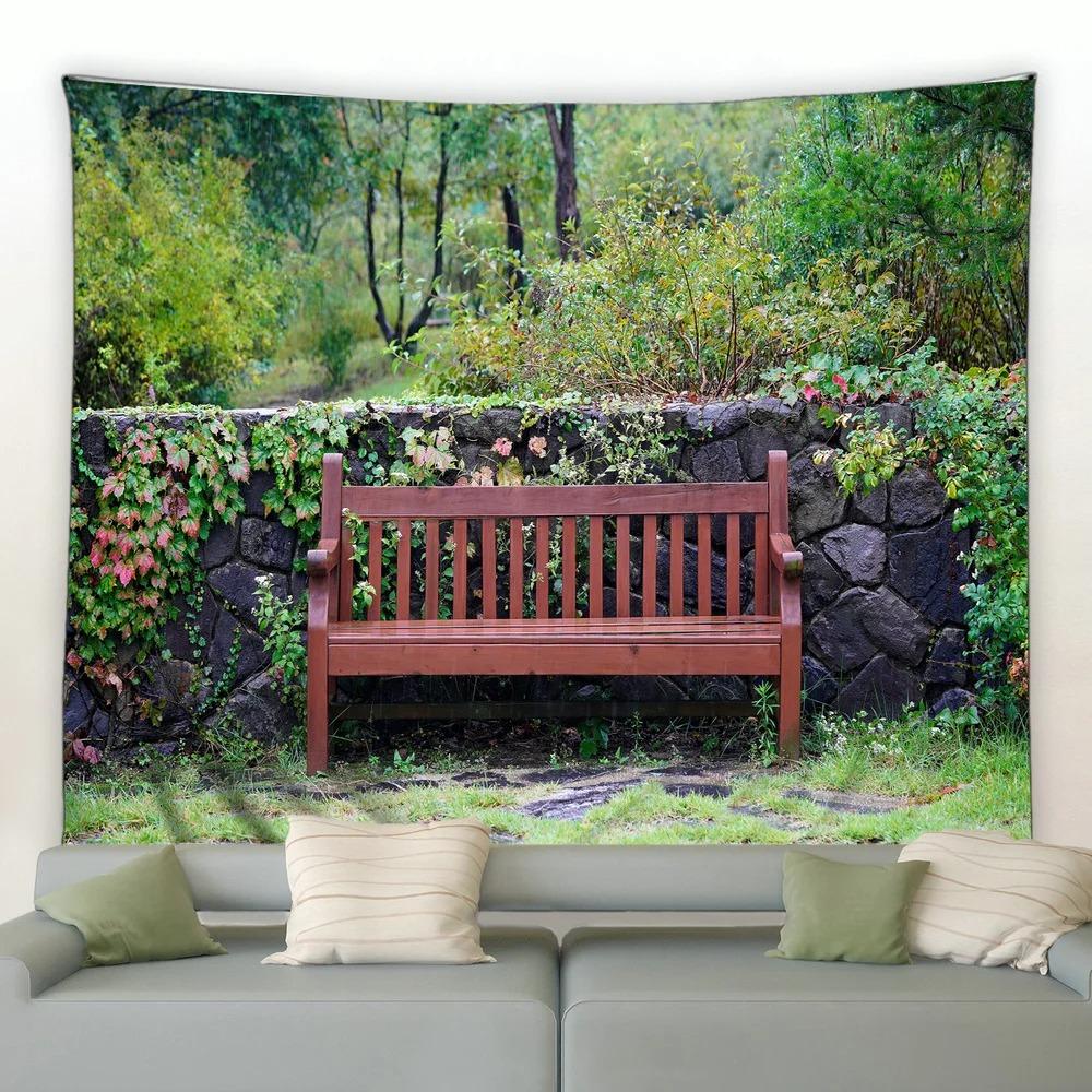 Jungle Waterfall Tapiserie peisaj natural Tapiserie pentru dormitor Sufragerie Tapiserie pentru decorarea peretelui casei