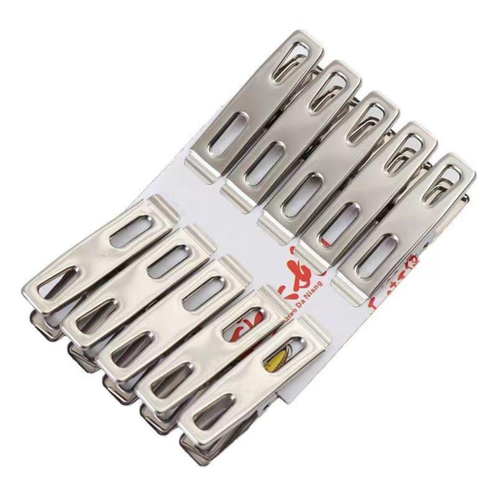

Stainless Steel Clothes Pegs Shoes Clothes Document Clips School & Office Sealing Clip 10PCS