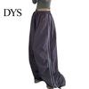 Weiche Bequeme Lässige Hosen Damen Cargohose Elastischer Bund Kordelzug Saum mit Taschen Seitenstreifen Weiter Beinschnitt Sport Streetwear