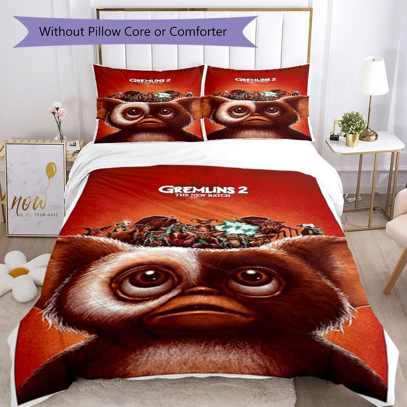 Gremlins Comforter Cover Set Suitable for Dormitory Machine Washable Christmas Gift