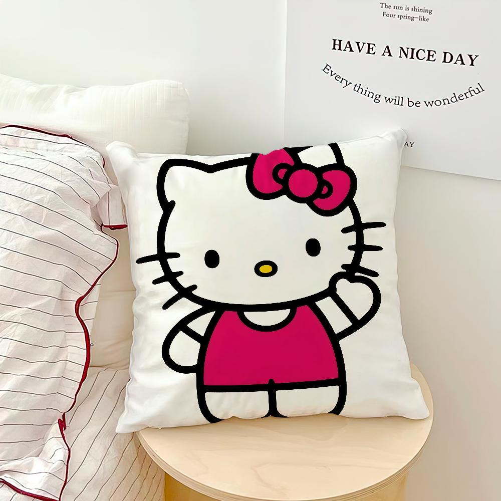 cartoon art cute cat h-HelloKitty SRO cushion cover soft Pillow Case for Sofa Living Room Home office Decor Protective Covers