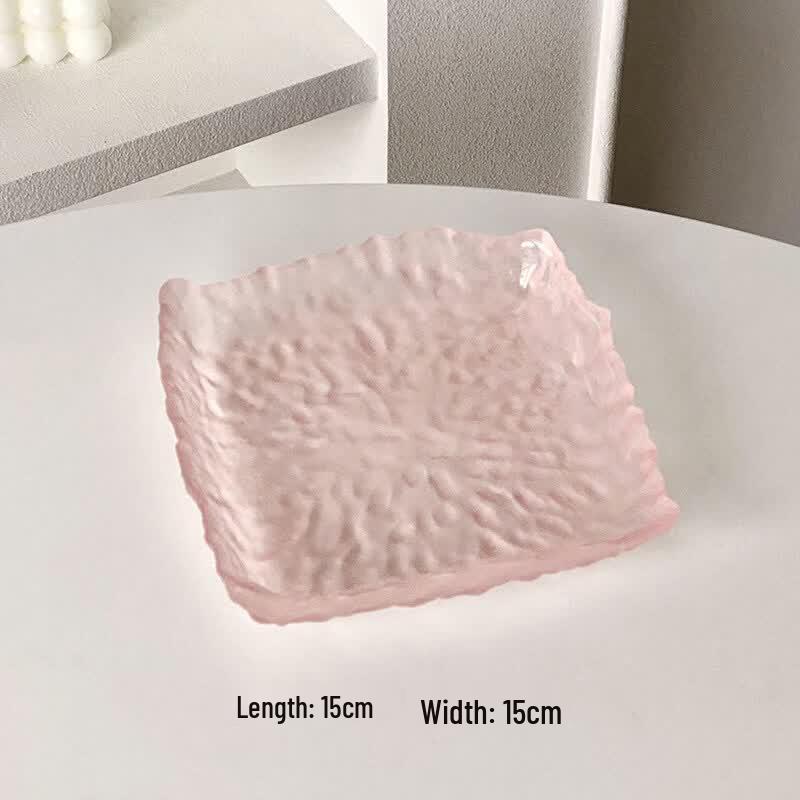 Nordic Irregular Glacier Glass Serving Plate