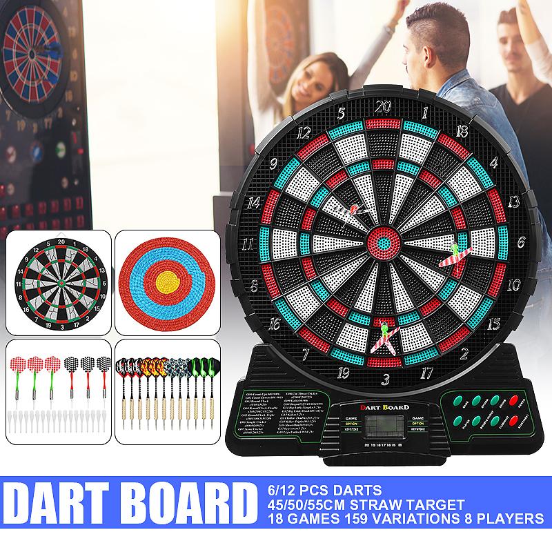 8 Games 159 Darts Game Set Automatic Scoring Dart Plate Board Variations Sound Prompt Office Family Toys Electronic Dartboard