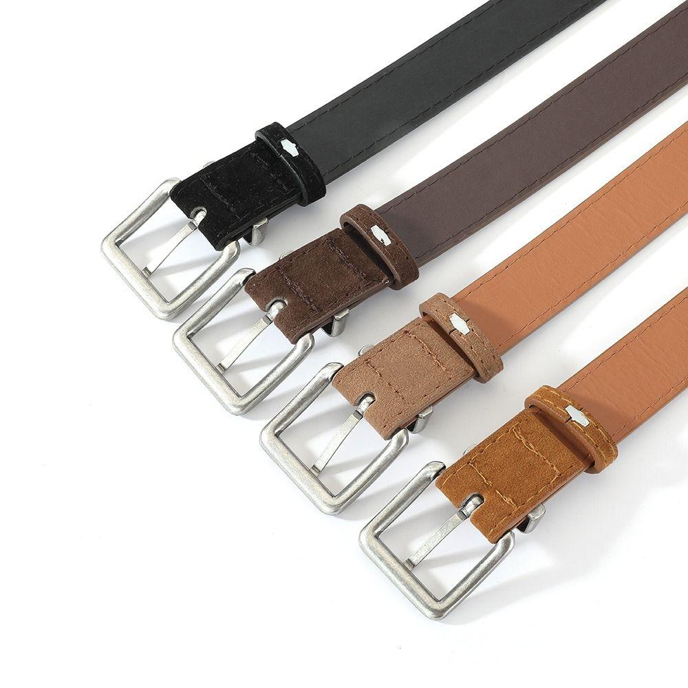 Pin Buckle Business Waist Belt Casual Waistband Fashion Suede Leather Belt  For Women