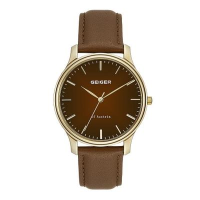 [GEIGER] GEIGER Men's Leather Watch GE1235GDBR_M