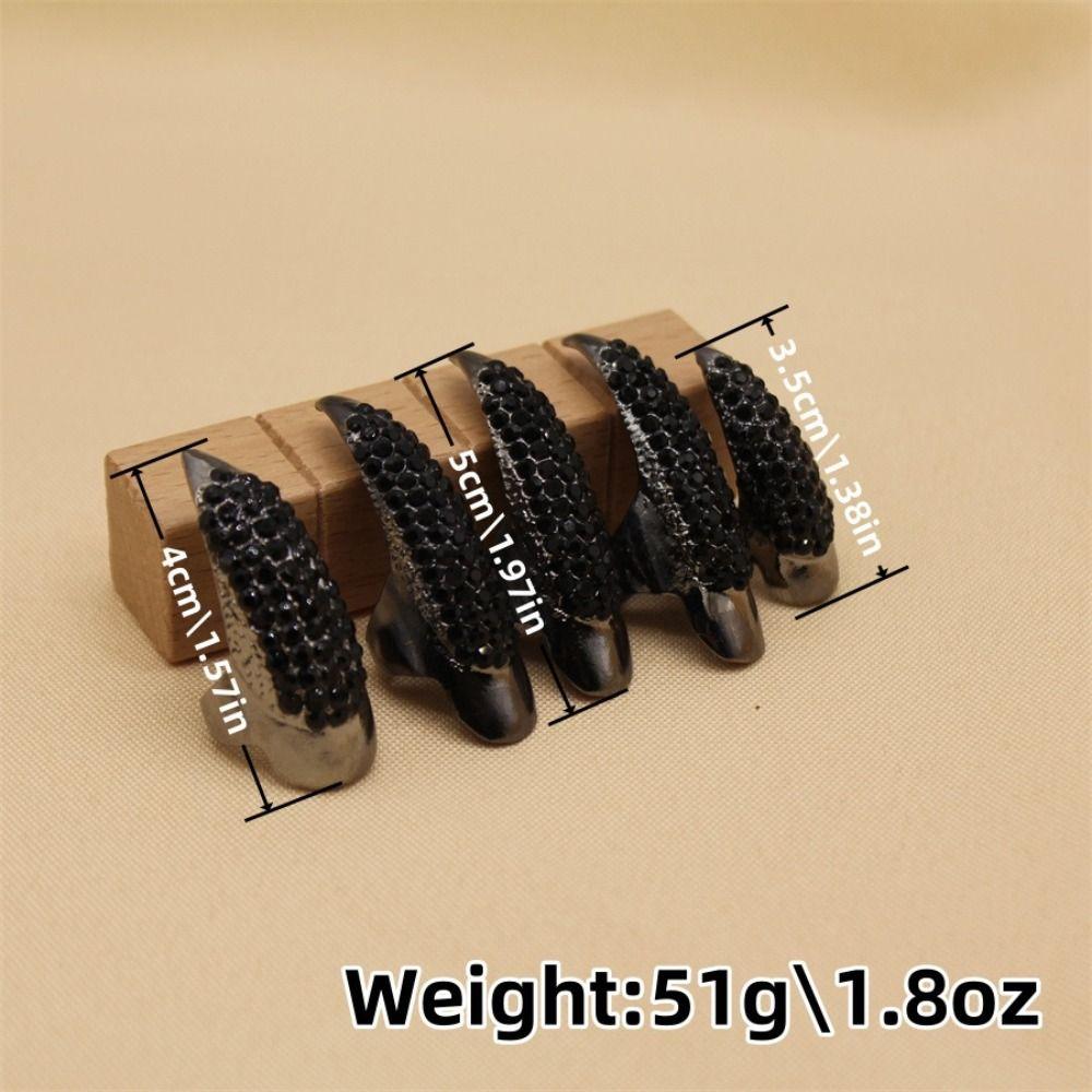 Jewelry Nail Eagle Claw Ring Black Color Punk Rock Rings Fashion Punk Finger Rings Halloween Party