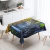 Waterfall Tablecloth Alpine Flowing Water Printed  Stain Resistant Waterproof Kitchen Table Home Decoration