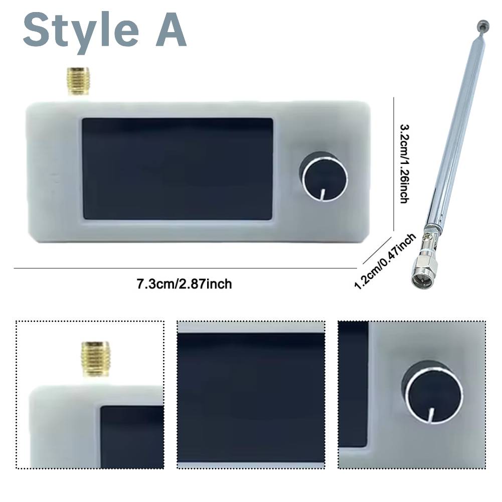 SI4732 0.5-108mhz Pocket Mini Radio 1.9inch IPS Screen FM/AM Radio with Antenna All Band Radio Receiver HF SW MW VHF Radio