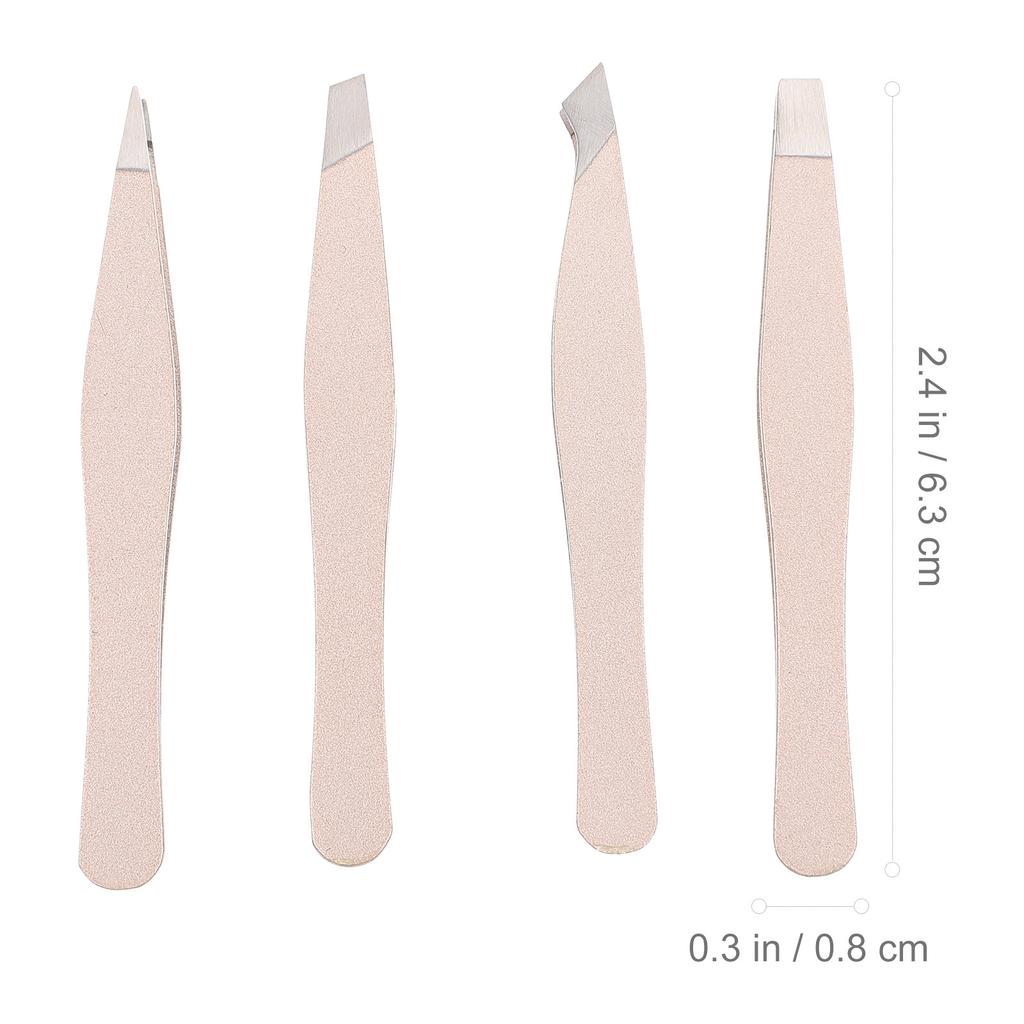 4Pcs Eyebrow Clamp Stainless Steel Brow Clips Small Portable Eyebrow Grooming Tools Makeup Tweezers False Eyelash Double Eyelid