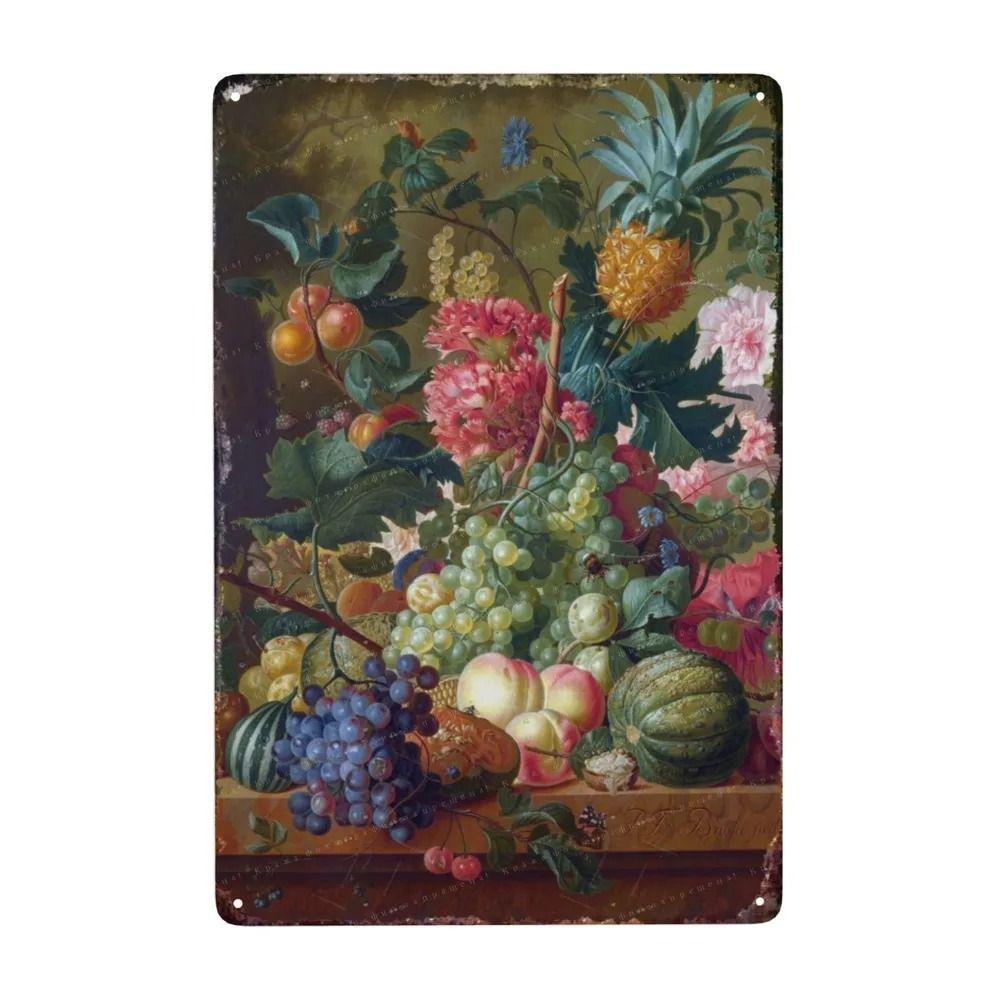 Oil Painting Style Retro Characters Landscapes Metal Tin Sign Wall Poster