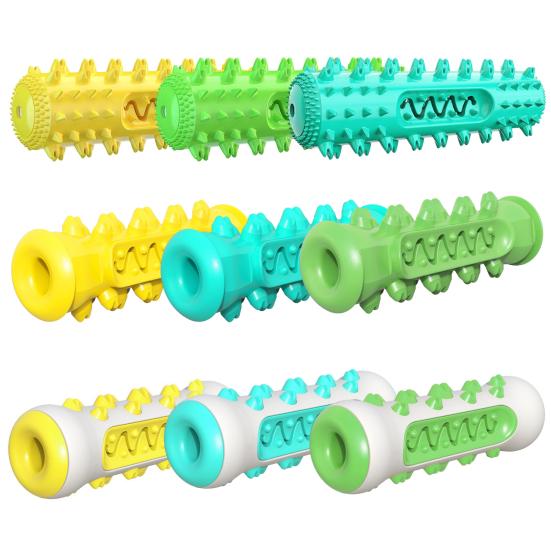 Pet Toy Teeth Cleaning Design Bite-Resistant TPR Medium Large Dogs Chew Toy with Built-In Sound Stimulator