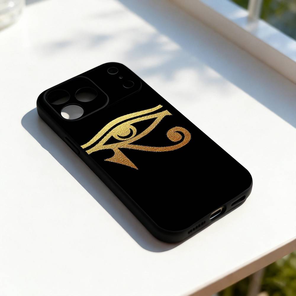 

Ancient Egypt Eye Cool Phone Case For iPhone 17,16,15,14,13,12,11,Pro,Max,Plus,E,SE4,Air,Mini Black Soft Cover iPhone14ProMax