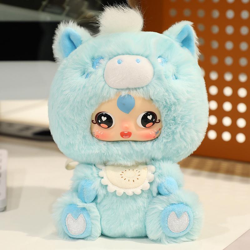 Cute Colorful Cartoon Pony Vinyl Face Plush Playthings Stuffed Plush Playthings Creativity Surprise Birthday Gifts Toy Kid Bag Pendant Decoration