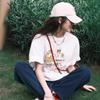 Summer new fun cartoon cute short-sleeved T-shirt women's casual wear versatile loose and sweet short-sleeved top
